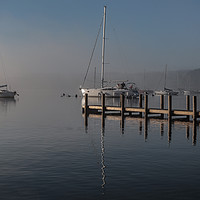 Buy canvas prints of Ambleside in the mist by Mike Hughes