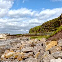 Buy canvas prints of Whitehaven breakwater by Mike Hughes