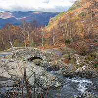 Buy canvas prints of Ashness stone bridge by Mike Hughes