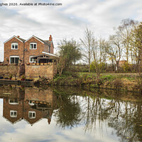 Buy canvas prints of House on Canal side by Mike Hughes