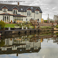 Buy canvas prints of Stunning canal side home by Mike Hughes