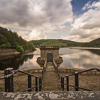 Buy canvas prints of Down to the dam - Ladybower Reservoir by Katy Davison