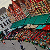 Buy canvas prints of Bruges Markt in Bruges, Belgium by Penny Martin
