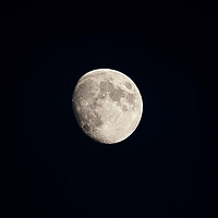 Buy canvas prints of Waning Gibbous Moon by Penny Martin
