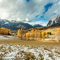Buy canvas prints of Autumn in the Dolomites by Slawek Staszczuk