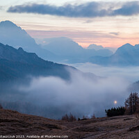 Buy canvas prints of Dawn in the Dolomites by Slawek Staszczuk