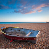 Buy canvas prints of Summer sunset on Brighton beach by Slawek Staszczuk