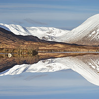Buy canvas prints of Reflections at Black Mount, Scotland  by Wendy McDonnell