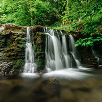 Buy canvas prints of Middlehope Burn Waterfall by Arran Stobart