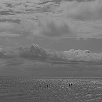 Buy canvas prints of St Annes Sea Walkers by Jonathan Sisson