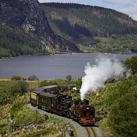 Buy canvas prints of Double headed Garratts on the Welsh Highland Rly by David Thurlow
