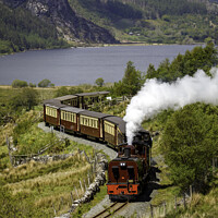 Buy canvas prints of Double headed Garratts on the Welsh Highland Rly by David Thurlow