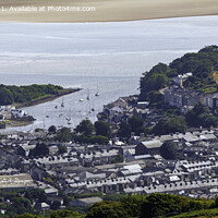 Buy canvas prints of Porthmadog Harbour and Town by David Thurlow