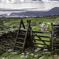 Buy canvas prints of Path to Porthmadog and the sea. by David Thurlow