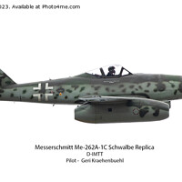 Buy canvas prints of Messerschmitt Me262 by David Thurlow