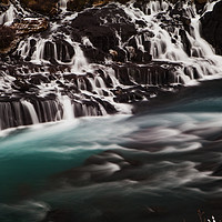 Buy canvas prints of Glacial Waterfall by David Thurlow