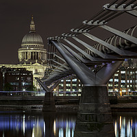 Buy canvas prints of Millennium bridge to St Paul's Cathedral by David Thurlow