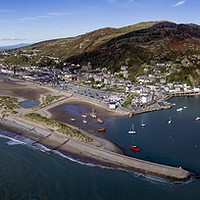 Buy canvas prints of Aerial Barmouth by David Thurlow