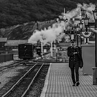 Buy canvas prints of Safely Departed, Festiniog Railway. by David Thurlow