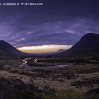 Buy canvas prints of Glen Etive Panorama by David Thurlow