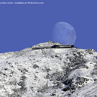 Buy canvas prints of Snowdon Moonrise by David Thurlow