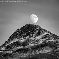 Buy canvas prints of Snowdonia Moonrise by David Thurlow