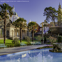 Buy canvas prints of The Architecture of Portmeirion, North Wales by David Thurlow