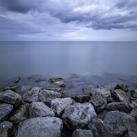 Buy canvas prints of Breakwater Storm by David Thurlow