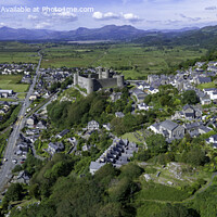 Buy canvas prints of Harlech Castle and Town by David Thurlow