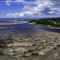 Buy canvas prints of Borth y Gest, patterns in the sand. by David Thurlow