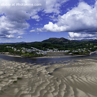 Buy canvas prints of Borth y Gest, patterns in the sand. by David Thurlow