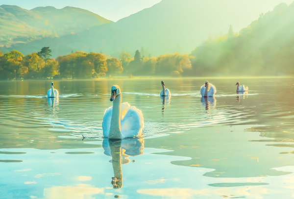 Swan Lake Picture Board by Gary chadbond