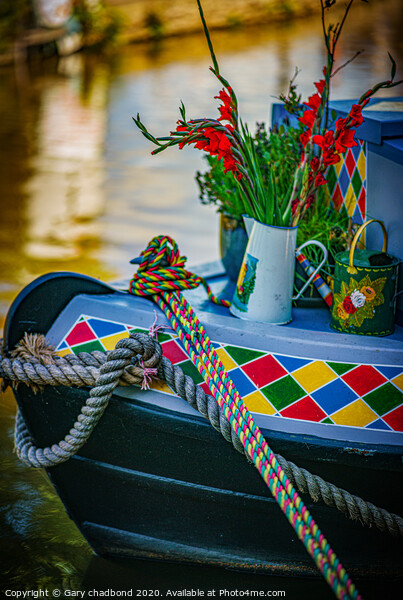 Narrow Boat Picture Board by Gary chadbond