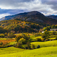 Buy canvas prints of Autumn colours in Little Langdale by Jon Sparks