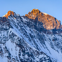Buy canvas prints of Morning light on the Jungfrau  by Jon Sparks