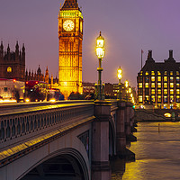 Buy canvas prints of Evening on Westminster Bridge by Jon Sparks