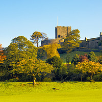 Buy canvas prints of Autumn colours below Clitheroe Castle by Jon Sparks