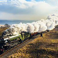 Buy canvas prints of The Tornado approaching Ribblehead by Jon Sparks