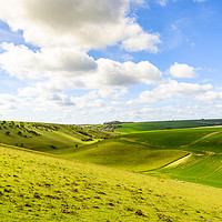 Buy canvas prints of Lang Dale and North Dale, Yorkshire Wolds by Jon Sparks