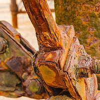 Buy canvas prints of Rusty nuts and bolts by Jon Sparks