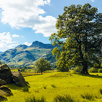 Buy canvas prints of Langdale Pikes from Copt Howe 1 by Jon Sparks