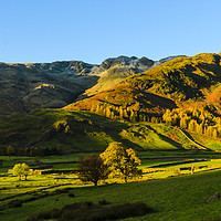 Buy canvas prints of Mickleden, Crinkle Crags, and Bowfell by Jon Sparks