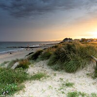 Buy canvas prints of Sunset over Southbourne Beach by Anthony Hart