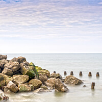 Buy canvas prints of Barton on Sea Sea Defences by Anthony Hart