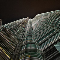Buy canvas prints of Looking up at the Petronas Towers                  by jason jones