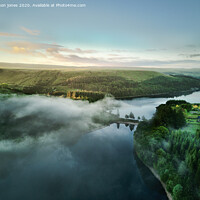 Buy canvas prints of Ponsticil Reservoir at dawn by jason jones