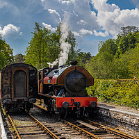 Buy canvas prints of Victor - Steam train at Lakeside, Lake District by Carmen Goulden