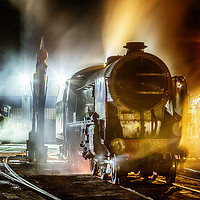 Buy canvas prints of Night steam by Graham Chance