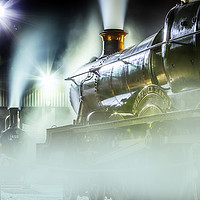 Buy canvas prints of 7812 Erlestoke Manor at night by Graham Chance