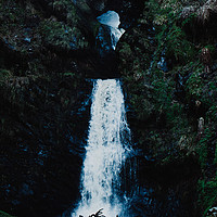 Buy canvas prints of Pistyll Waterfall by Joe Gray